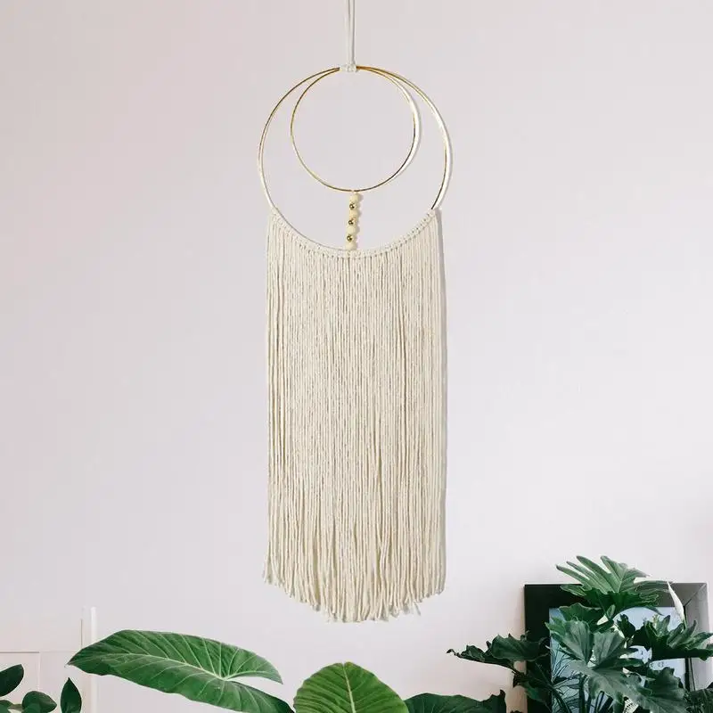 

Boho Dream Catcher Hand Woven Dreamcatcher For Girls Nordic Style Macrame Tapestry Wall Hanging Woven Tassels Home Decoration