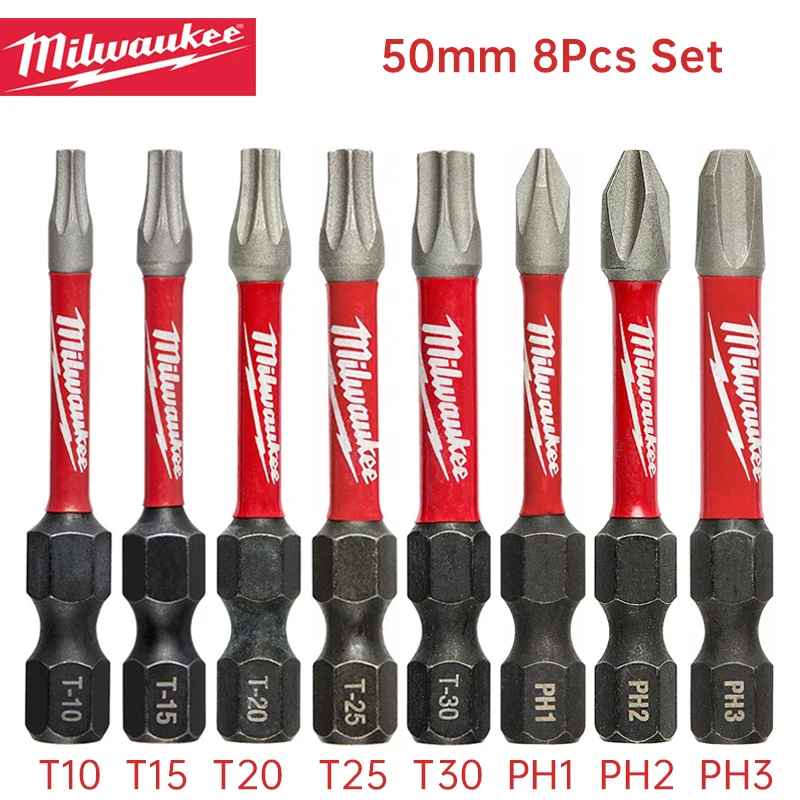 

Milwaukee 2'' Phillips Torx Impact Bit PH1 PH2 PH3 T10 T15 T20 T25 T30 Magnetic Electric Screwdriver Bits 50mm Driver Star Head