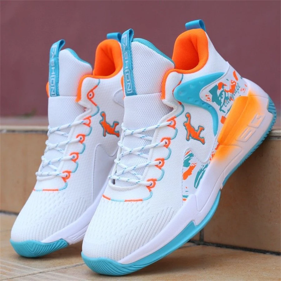New Men's Basketball Shoes Mesh Breathable Cushioning Non-Slip Sports Shoes Gym Training Athletic Basketball Sneakers
