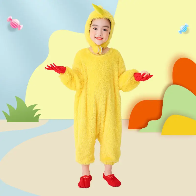 

Children's Animal Costume Kindergarten Dinosaur Pig Frog Rabbit Tiger Mouse Cow Yellow Chicken Duck Performance Costume