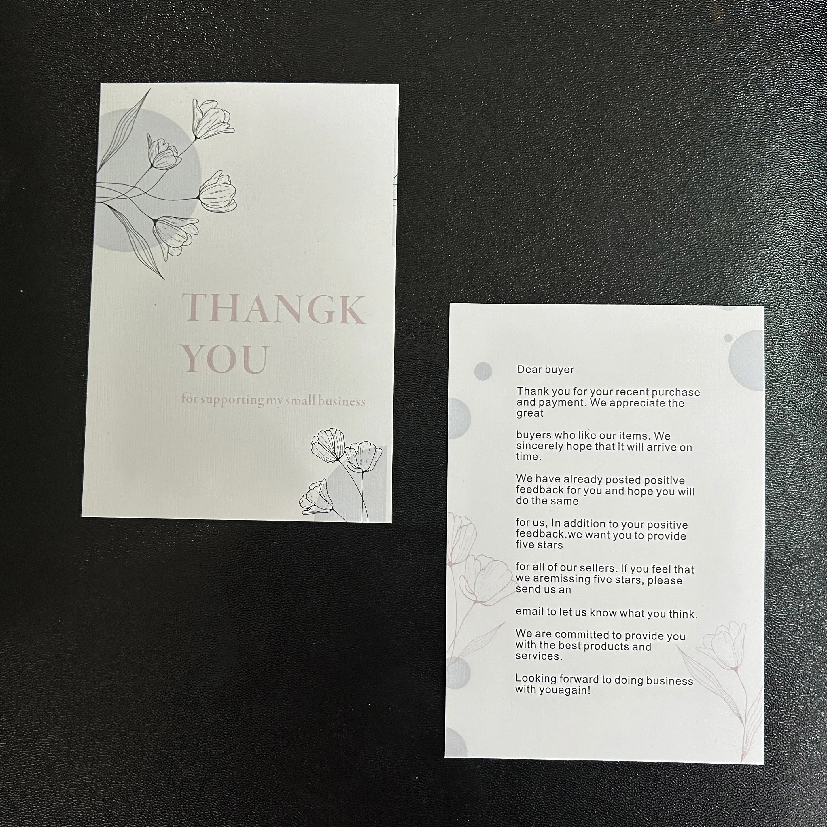 100x145 мм 100 шт. специальная бумага заказ магазина карточка с благодарностью