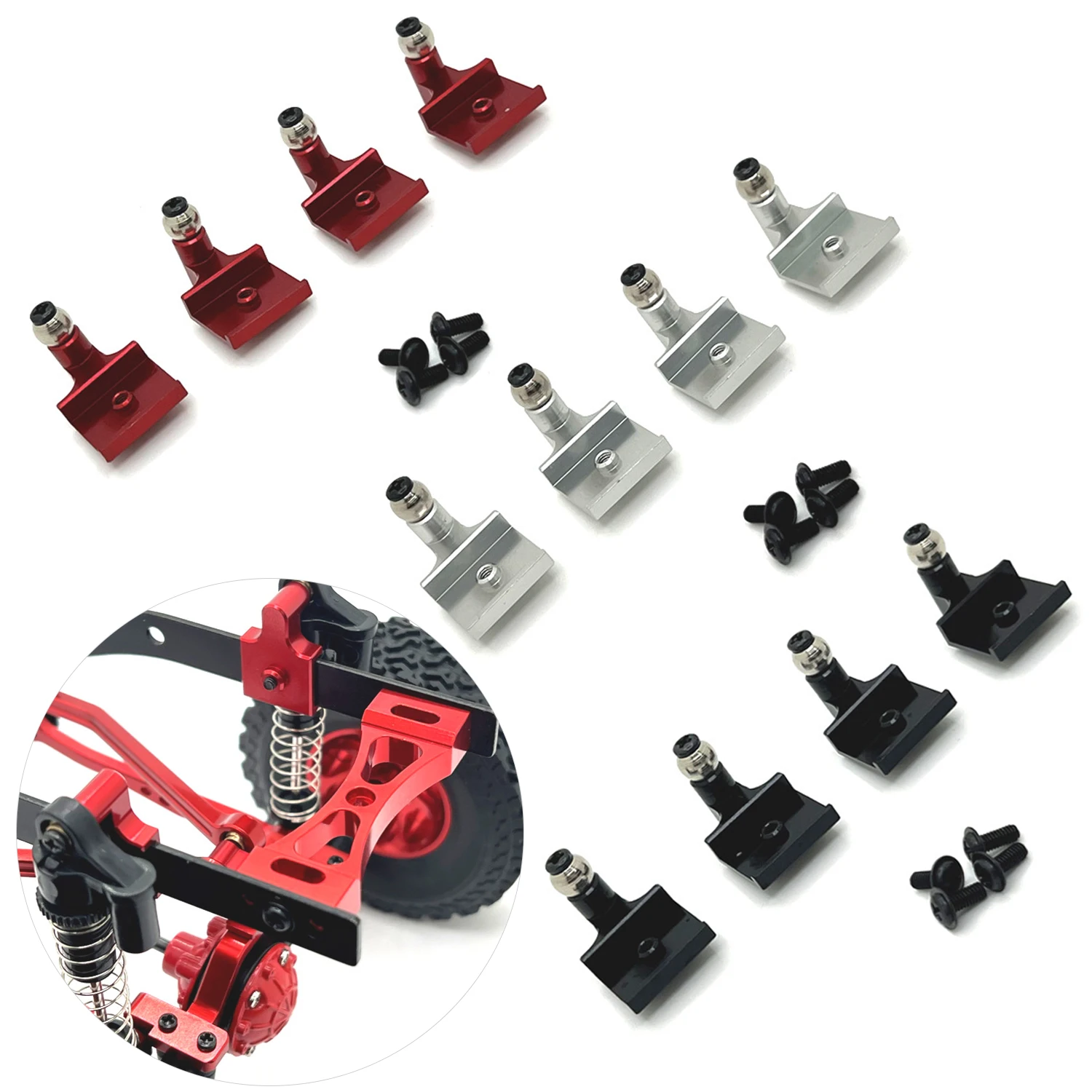 4 шт. WPL стандартный металлический кронштейн-башенка для 1/16 C64 Toyota Hairakkusu