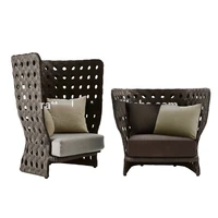 High back lounge chair used for hotel furniture outdoor