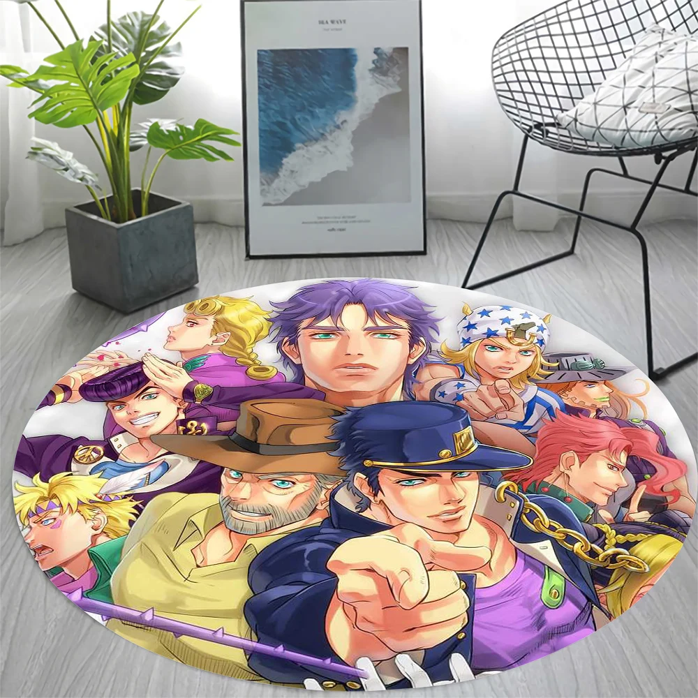 

CLOOCL Popular Anime Carpets JoJo's Bizarre Adventure 3D Graphic Round Mats Carpets For Living Room Bedroom Decorative Rugs