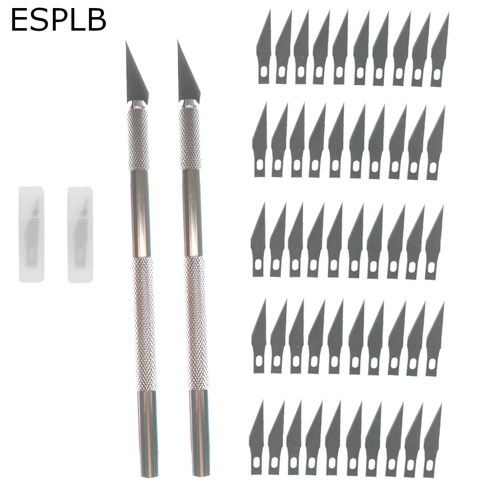 Engraving Non-Slip Metal Scalpel Knife Kit + 50/20/10/5pcs #11 Blades Cutter Craft Knives for Mobile Phone PCB Repair Hand Tools Engraving Non-Slip Metal Scalpel Knife Kit + 50/20/10/5pcs #11 Blades Cutter Craft Knives for Mobile Phone PCB Repair Hand Tools