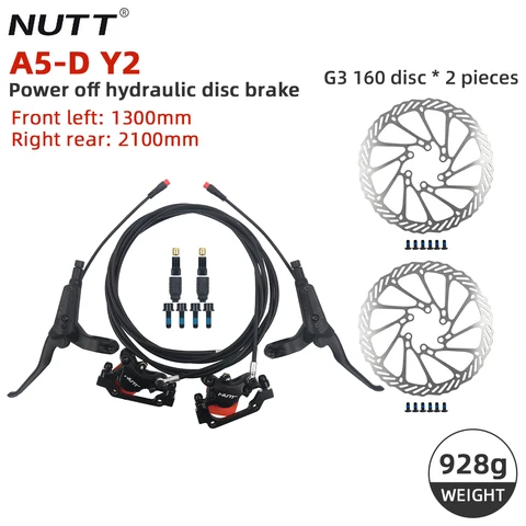 NUTT Гидравлический дисковый тормоз для электрического скутера с датчиком, 2 штырьковый штекер 140, 160 мм, тормоза отключения питания для: Kugoo G2 Pro /m4 Pro /m5 Pro