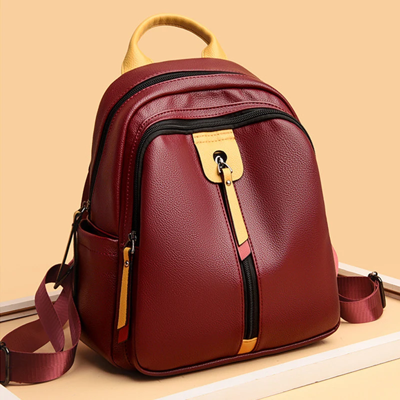 

Fashion Women Backpacks Genuine Leather Shoulder Bags For Women Travel Back Pack School Bags For Girls Bookbag Rucksack Mochilas