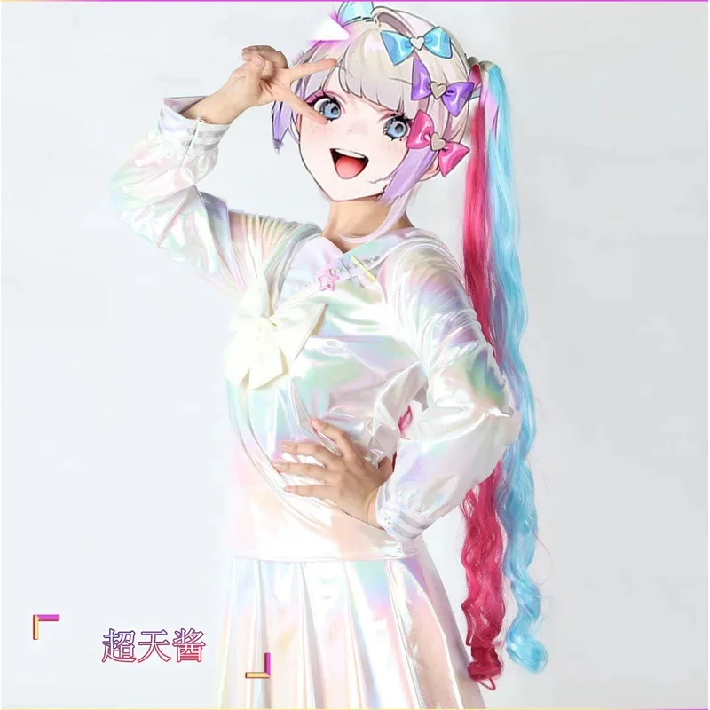 【Wetrose】В наличии NEEDY GIRL OVERDOSE Amechan K Angel Косплей Костюм Игра Seifuku Полный комплект JK Chou