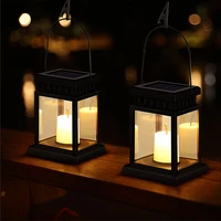 solar garden landscape small palace lamp outdoor waterproof lawn camping led atmosphere candle light portable lamp