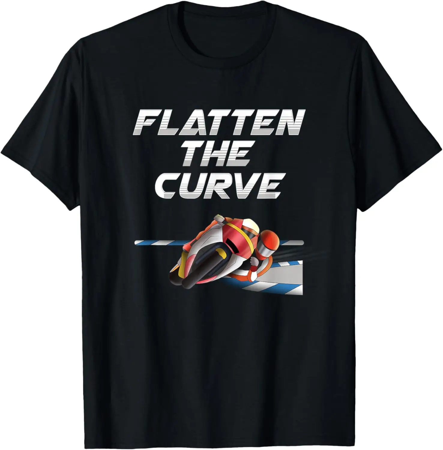 Футболка Flatten The Curve для гонок на мотоциклах
