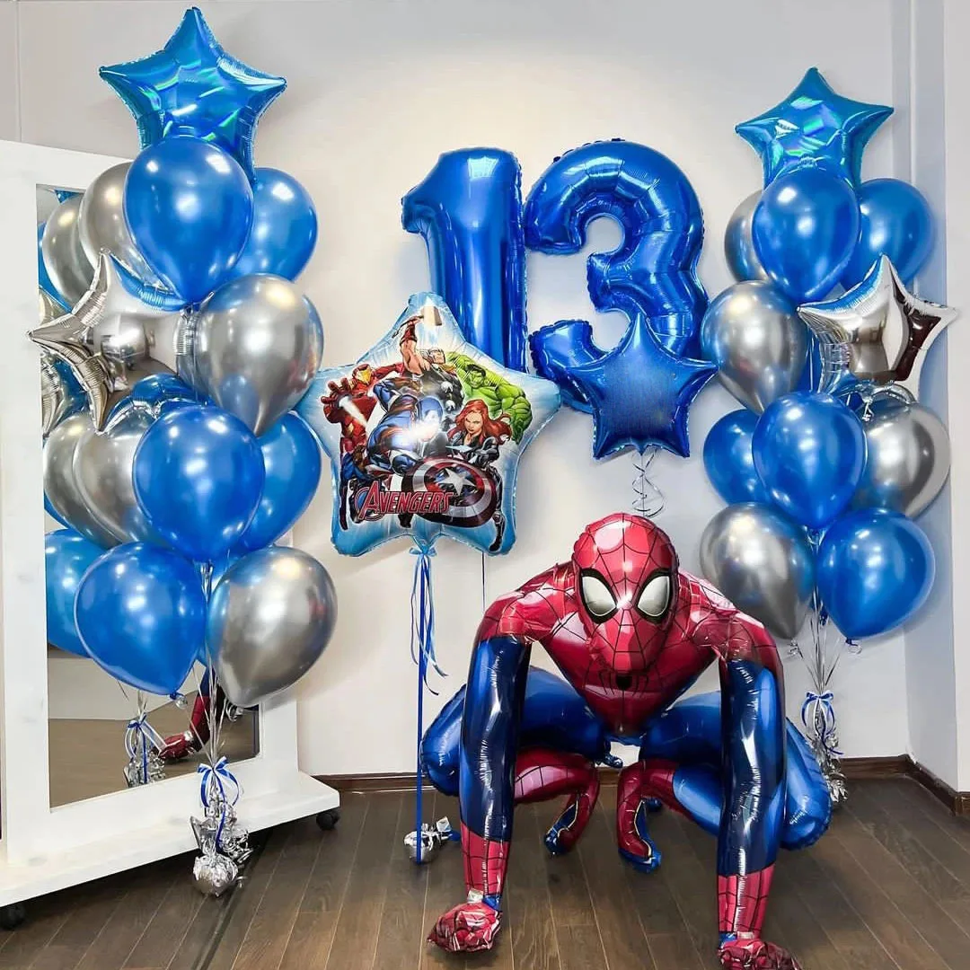 

Marvel Super Hero Spiderman Foil Balloon Children‘s Birthday Party Decoration Baby Shower Inflatable Kids Toy Air Globos Supplie