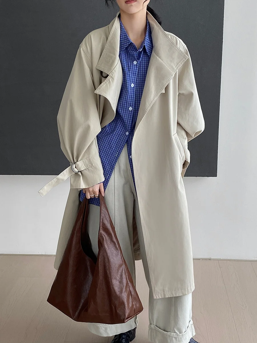 Кофейный цвет Шея плечо крутой и Тренч для женщин lectual Old Money Sle зимняя верхняя