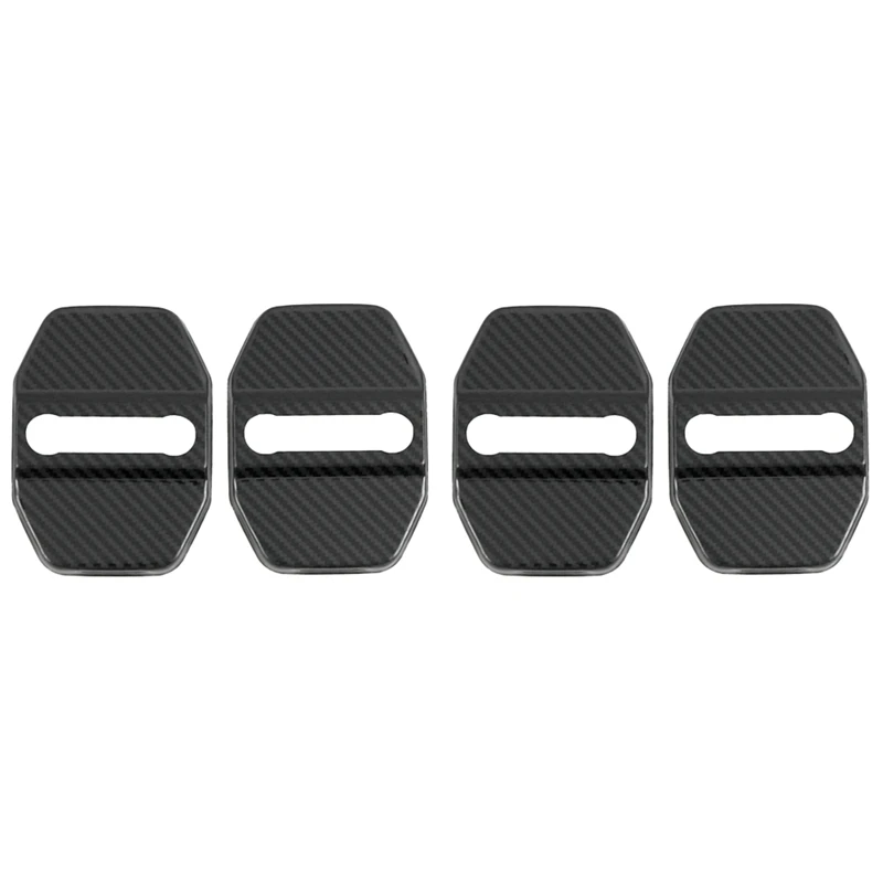 

Car Styling 4Pcs Stainless Steel Carbon Fiber Interior Door Lock Buckle Cover Trim For Dodge Charger 2015-2020