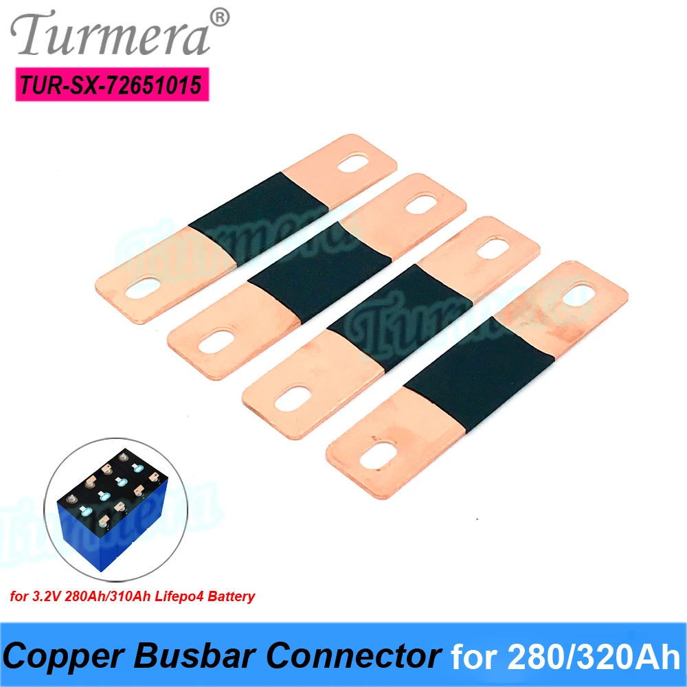 

Turmera Copper BusBar Connector for 3.2V Lifepo4 Battery 280Ah 310Ah 320Ah Use in 12V 24V 36V 48V 60V Uninterrupted Power Supply