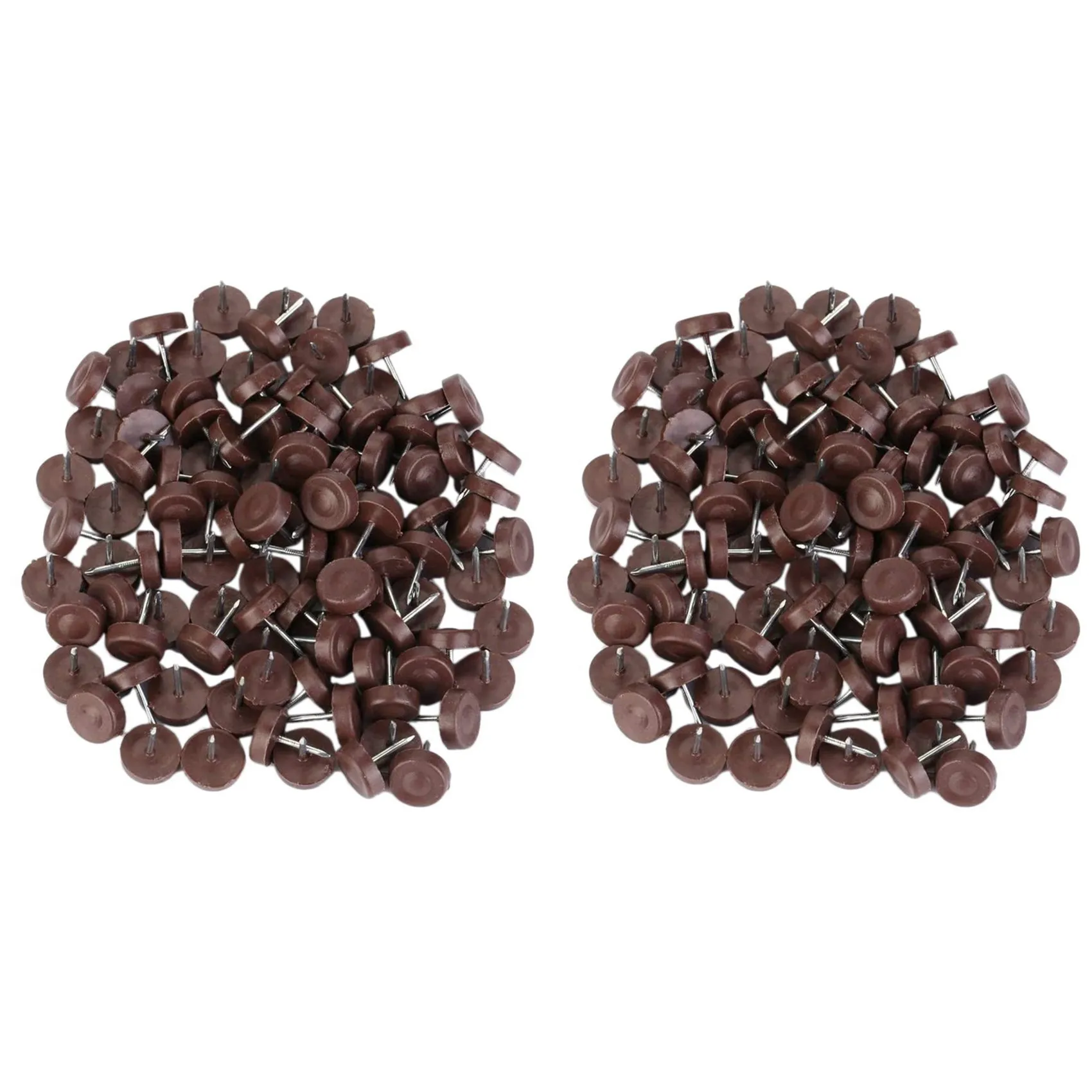 

200 PCS Chair Table Furniture Leg Bottom Feet Plastic Pads Glides Skid Nail Wood Floor Furniture Protector Noise Killer