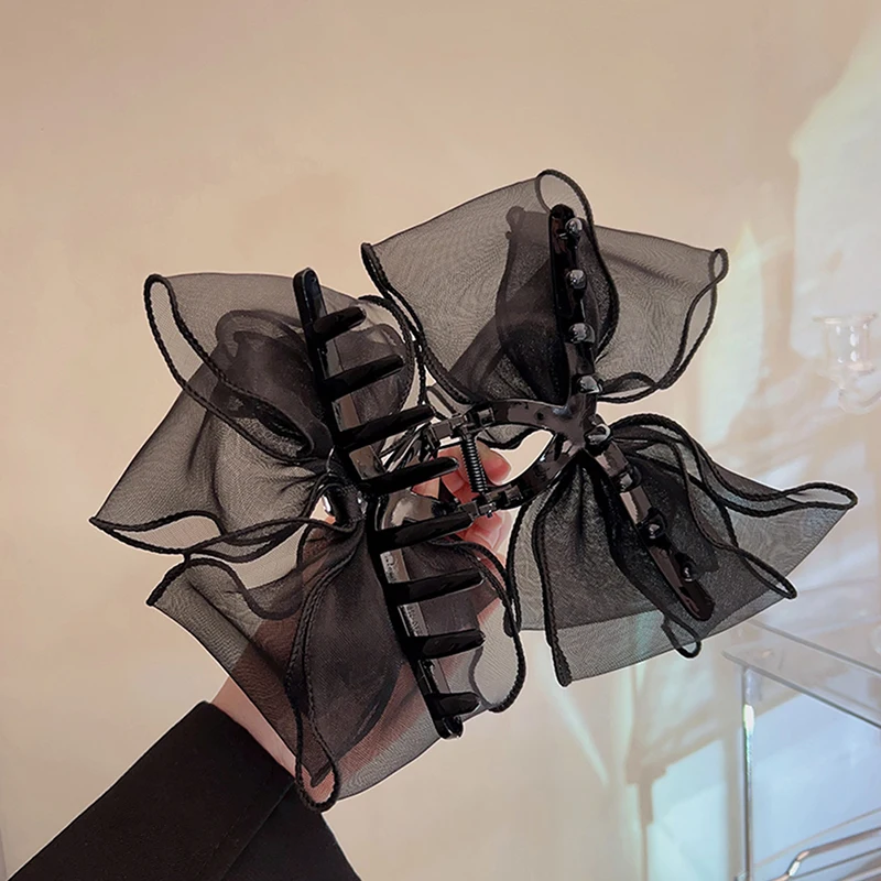 

Fashion Double-sided Lace Bow Clip Clip Women's Elegant Bow Hair Clip Ponytail Clip Sweet Hair Accessories Headdress