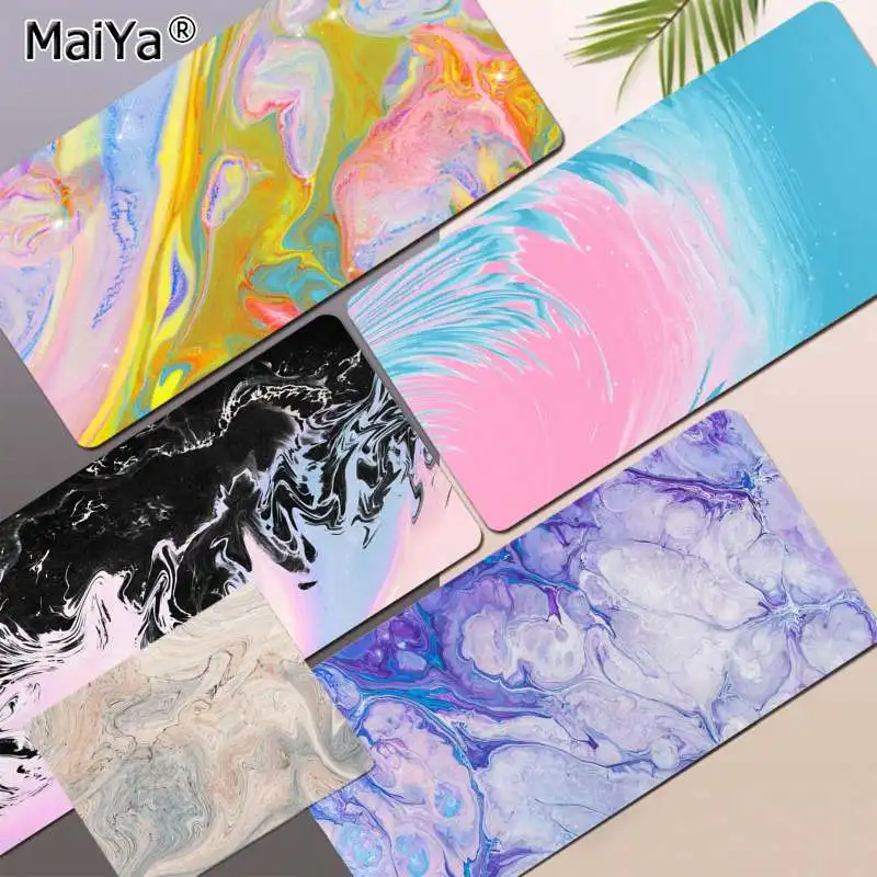 

MaiYa Pink Fluid New Customized Laptop Gaming Mouse Pad Size For Game Keyboard Pad