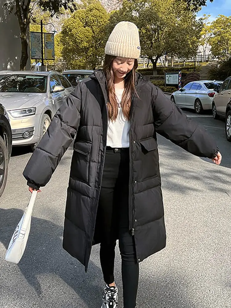 Vielleicht 2022 New Winter Jacket Women Parkas Hooded Casual Coat Female Jacket Cotton Padded Parka Long Women Clothes Outwear