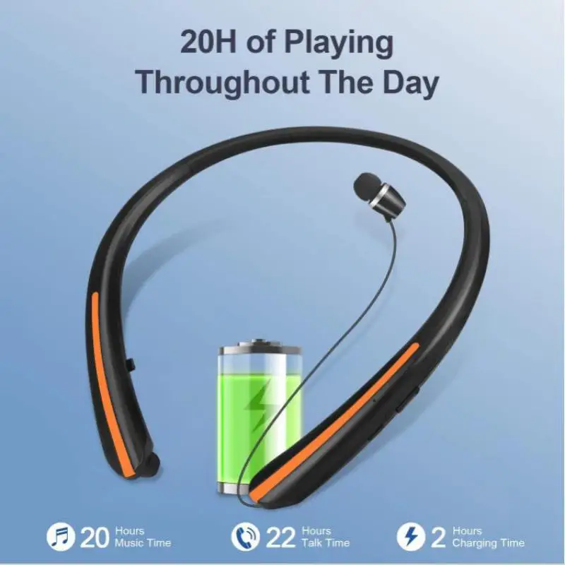 [해외] LG HBS900 용 넥밴드 블루투스 헤드폰 이어폰  스포츠 이어버드  하이파이 스테레오 베이스  무선 헤드셋  방수  신제품