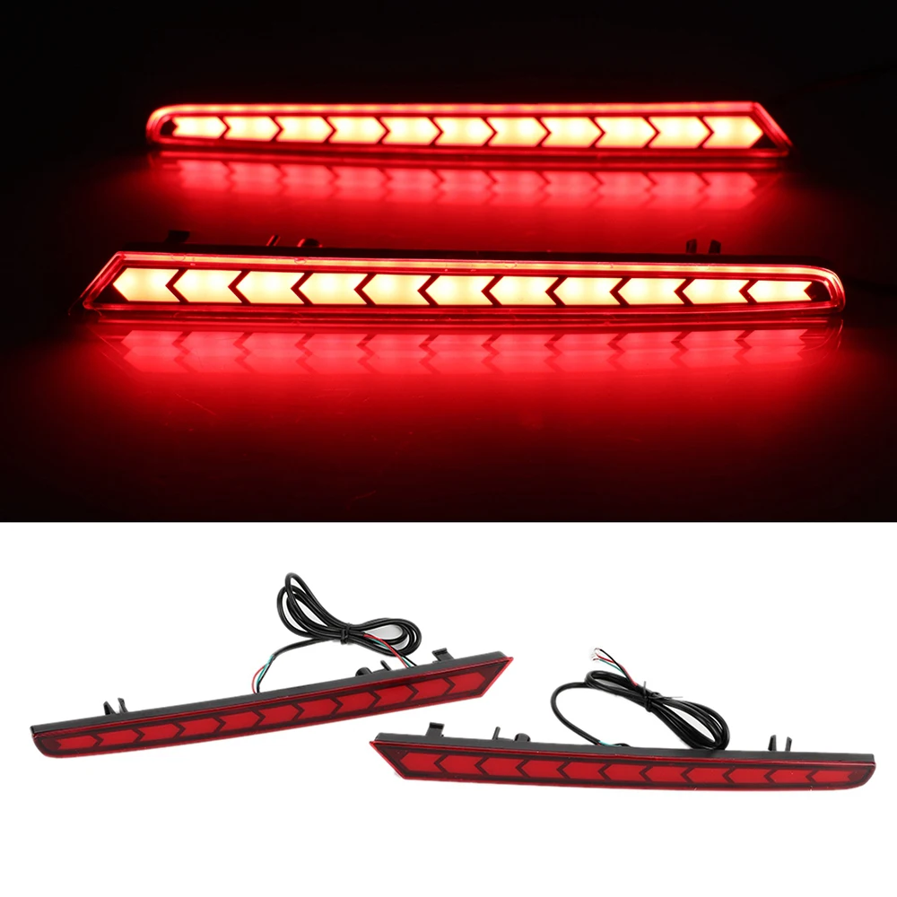 

Светодиодный стосветильник для заднего бампера Автомобильный задний светильник для заднего бампера DRL светодиодный стоп-ОТРАЖАТЕЛЬ проти...