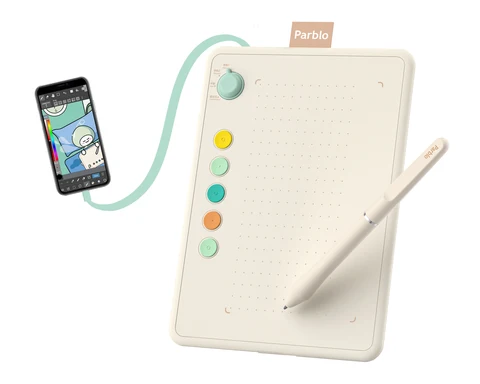 Графический планшет Parblo Ninos Q, цифровой планшет для рисования, ручка для рукописного ввода, планшет 6,3*3,5 дюймов, предназначенный для телефона Android