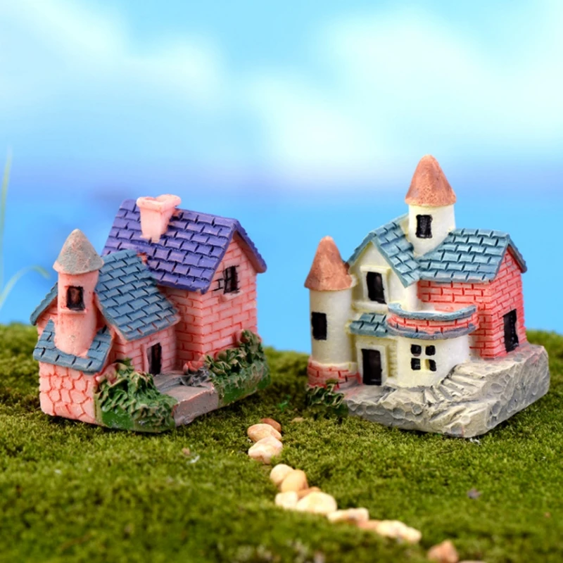 

Миниатюрный домик, сказочное украшение для сада, микро-ландшафт, украшение для кукольного домика
