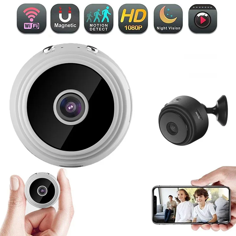 

HD Mini WiFi Micro Camera Wireless Video Recorder ip Night Vision Motion Detection Camcorder Suport Hidden TF Card 1080P Bodycam