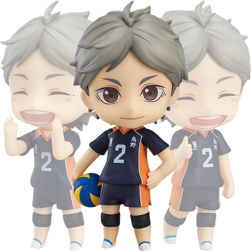 

100% оригинальная оранжевая Румяна Nendoroid грузила 665 Haikyuu! Экшн-фигурка Sugawara Koushi Сезон 3, кукла, Коллекционная модель, игрушка 10 см
