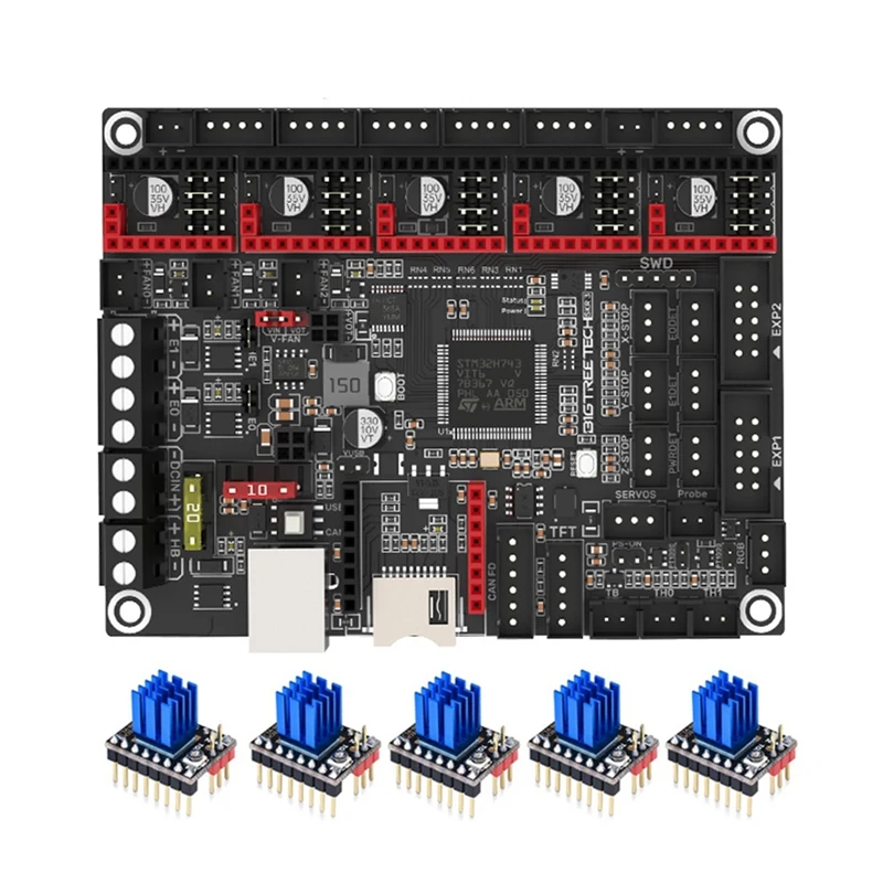 

BIGTREETECH SKR 3 Motherboard 32Bit Control Board BTT TMC2209 For Ender 3/5 Raspberry Pi 3D Printer Parts VS SKR 2