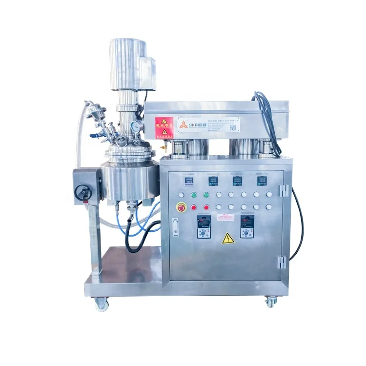 10l Small lab mixing equipment vacuum emulsifying homogenizing mixer lotion making machine