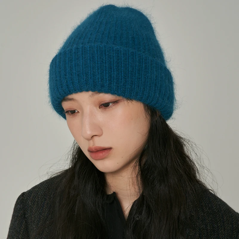 

Зимняя трикотажная шапка в новом стиле 2022, цельноцветная шапка, модная шапка с коротким рукавом