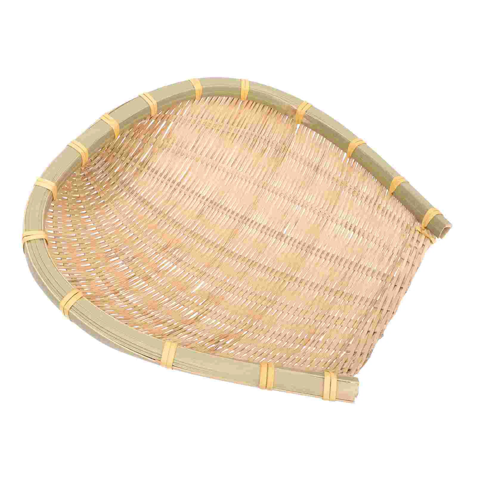 

Basket Woven Storage Fruit Serving Rattan Traywicker Bread Snack Vegetable Bowl Wooden Baskets Bins Kitchen Weaving Seagrass