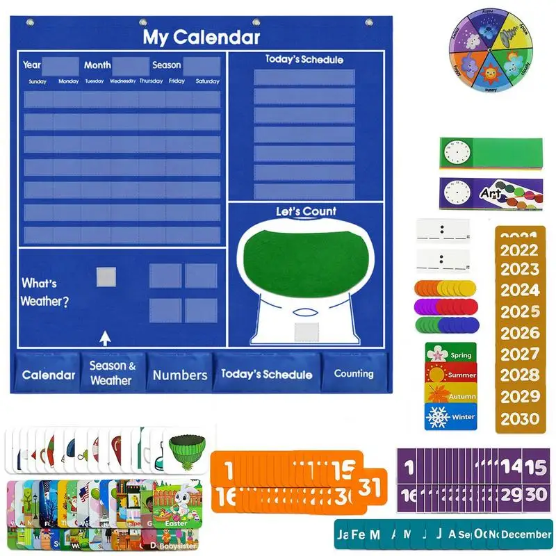 

Calendar Bulletin Board Set Classic Classroom Bulletin Board Decoration With Calendar Monthly Headers Days Of The Week Seasons