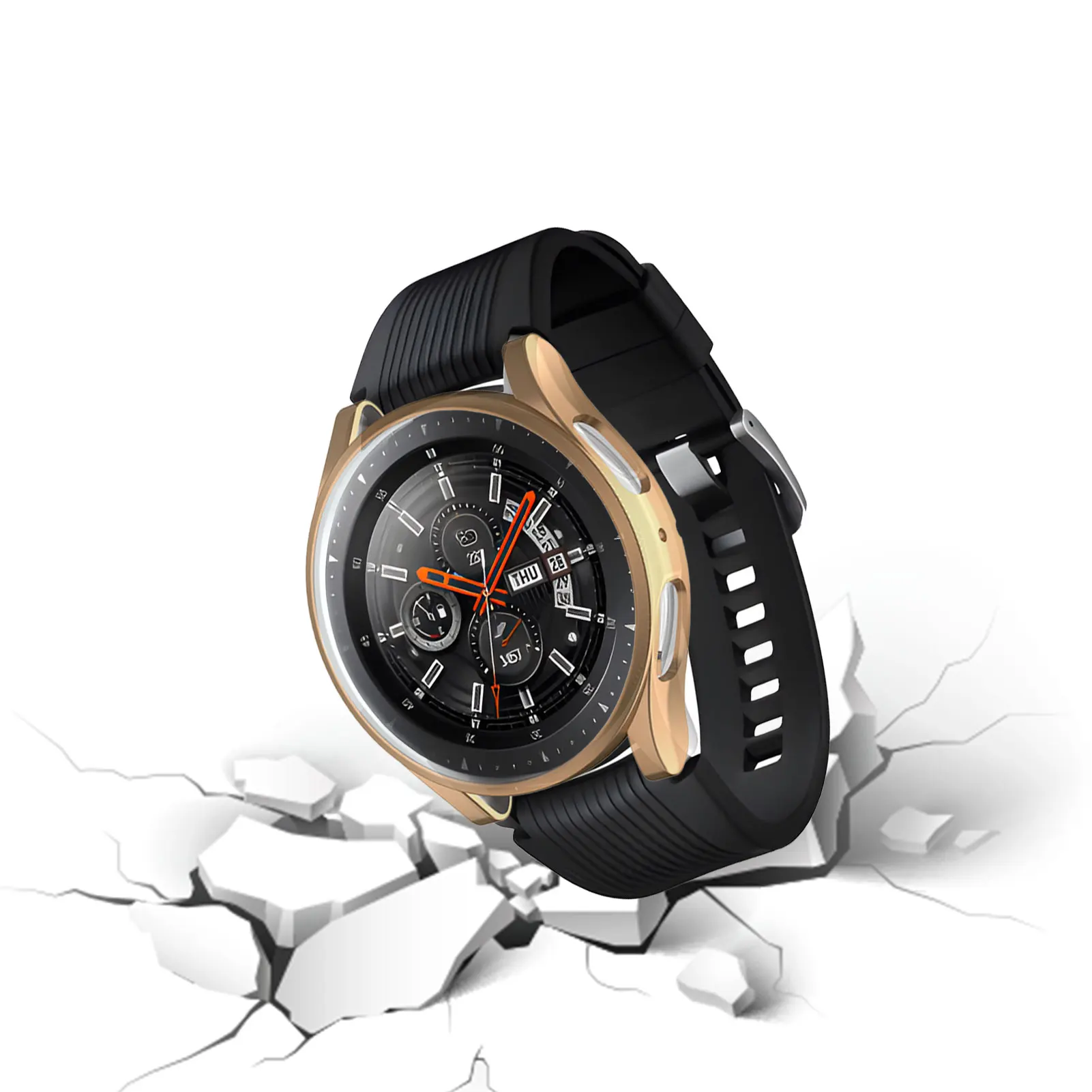 

Защитный чехол для часов Watch5 Pro защита для часов ТПУ гальванический корпус все в одном защита от падения гальваническое покрытие корпус час...