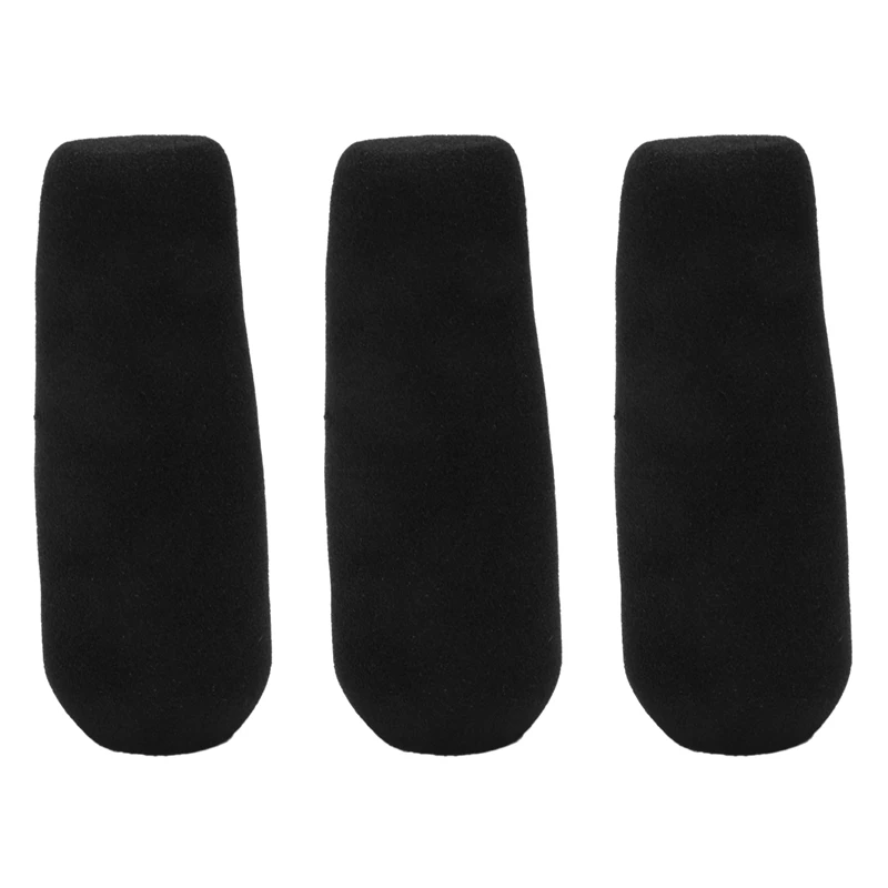 

3X 12Cm Mic Miniphone Foam Sponge Windscreen Cover For Miniphone Black