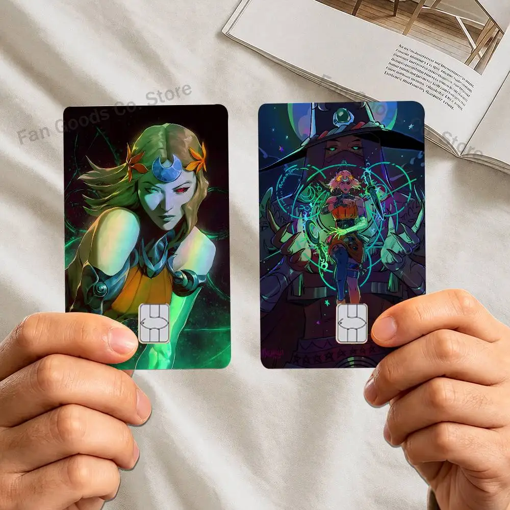 Фото Наклейки на карты Hot H-Hades 2 Game с лазерной текстурой: для кредитных, дебетовых, банковских и проездных карт, водонепроницаемые, декоративные №1