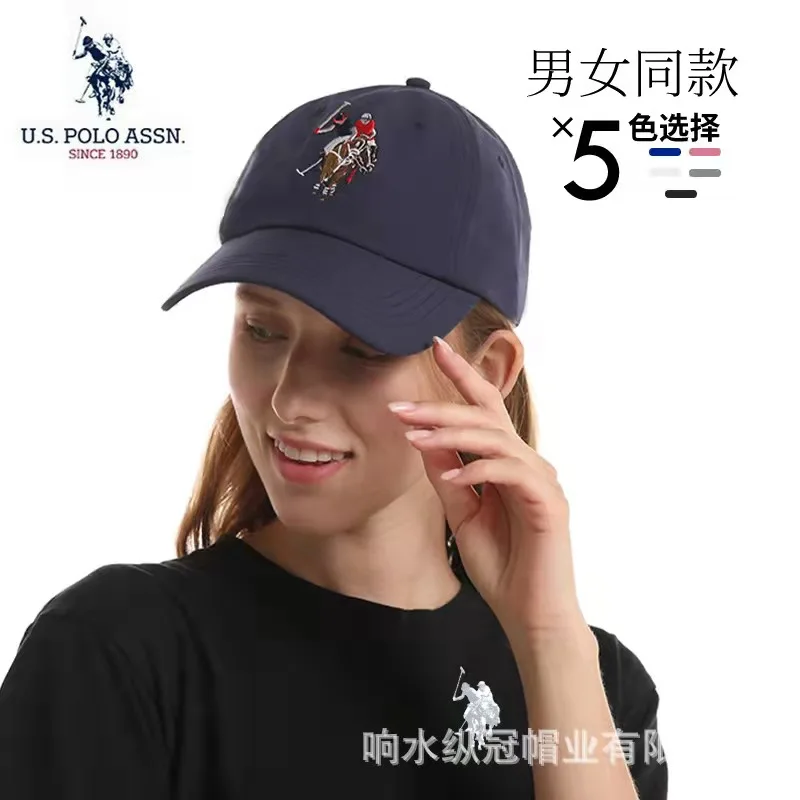 U.S.POLO ASSN. Шляпы для женщин Мягкий Топ универсальная уличная модная бейсболка для мужчин и женщин Летняя шляпа мужская бейсболка