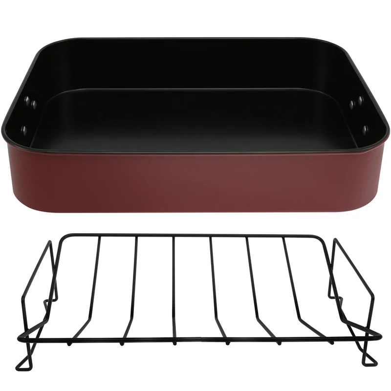 Форма для выпечки из нержавеющей стали противень с подставкой сковорода жаровни