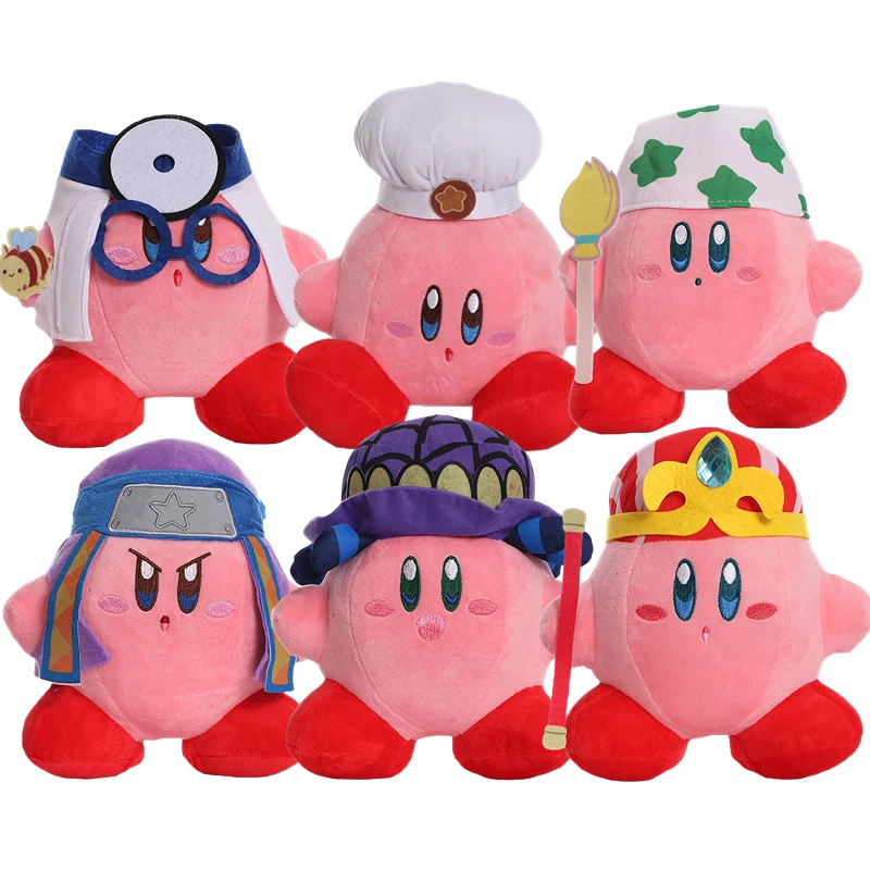 

18-22cm Star Kirby Plush Stuffed Toys Cute Soft Peluche Cartoon Anime Characters Dolls Children Birthday Gifts Kawaii Xmas Decor