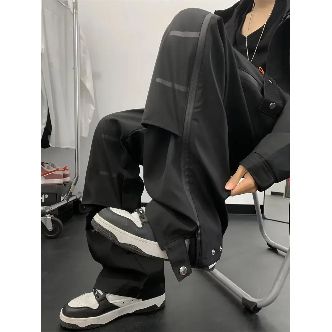 Мужские утолщенные брюки на флисовой подкладке осень-зима уличные