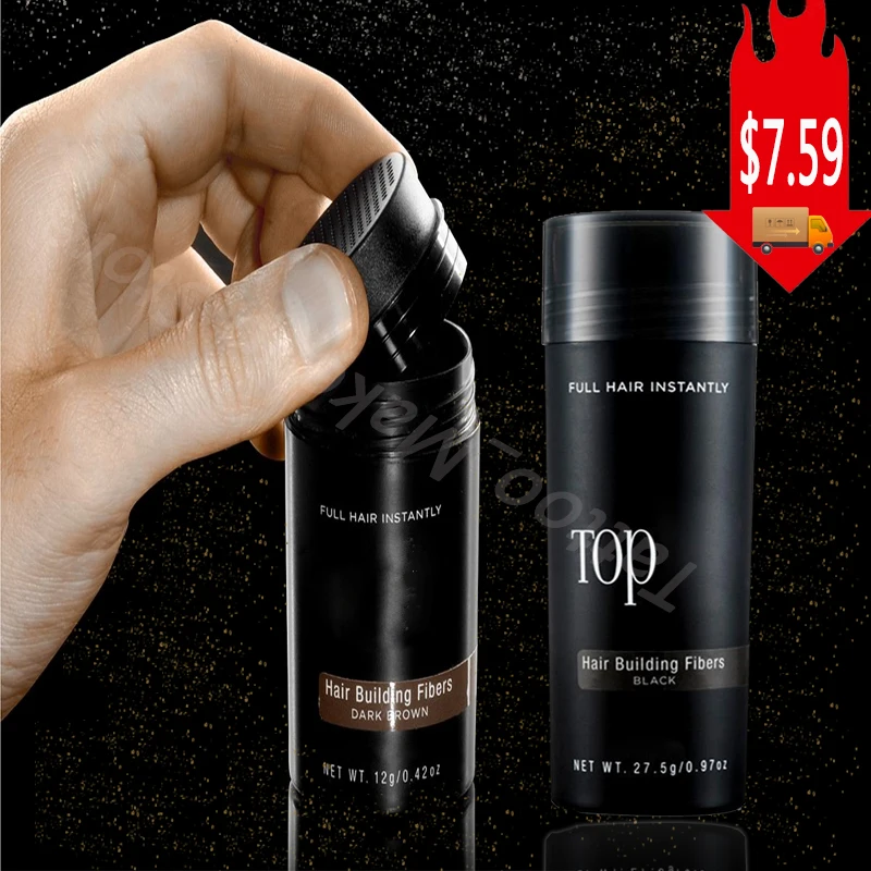

Wholesale 1pcs 27.5g hair fiber 9 shades keratin hair building fiber powder instant hair growth fiber hair care product