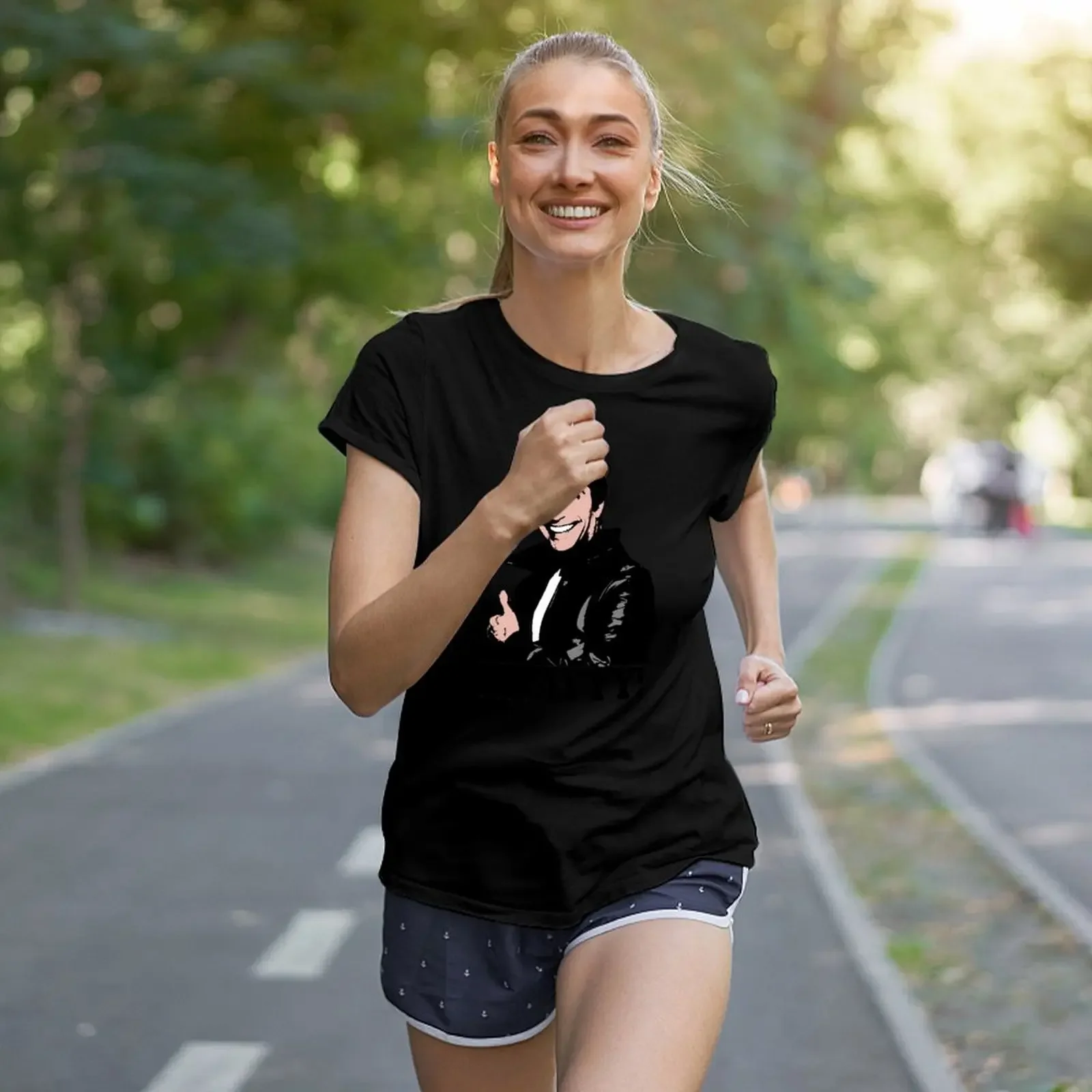 The Fonz Happy Days Aaayyy! Футболка однотонная быстросохнущая модная женская блузка