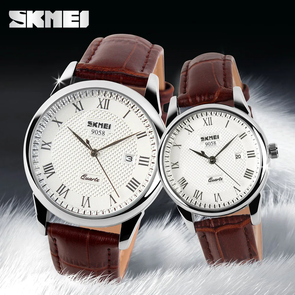 Men's High-grade Vintage Business Quartz Watch Leather Waterproof Couple Watch