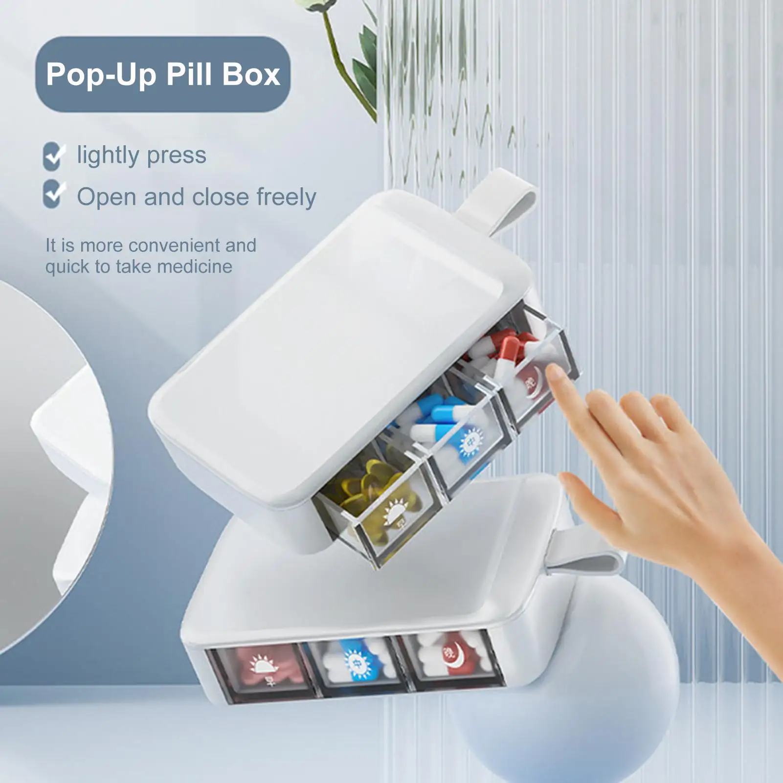 

Portable Pill Storage Box 3 Grids Weekly Pill Case Travel Medicine Box Container Tablet Organizer Fish Oil Vitamin Box on Trip