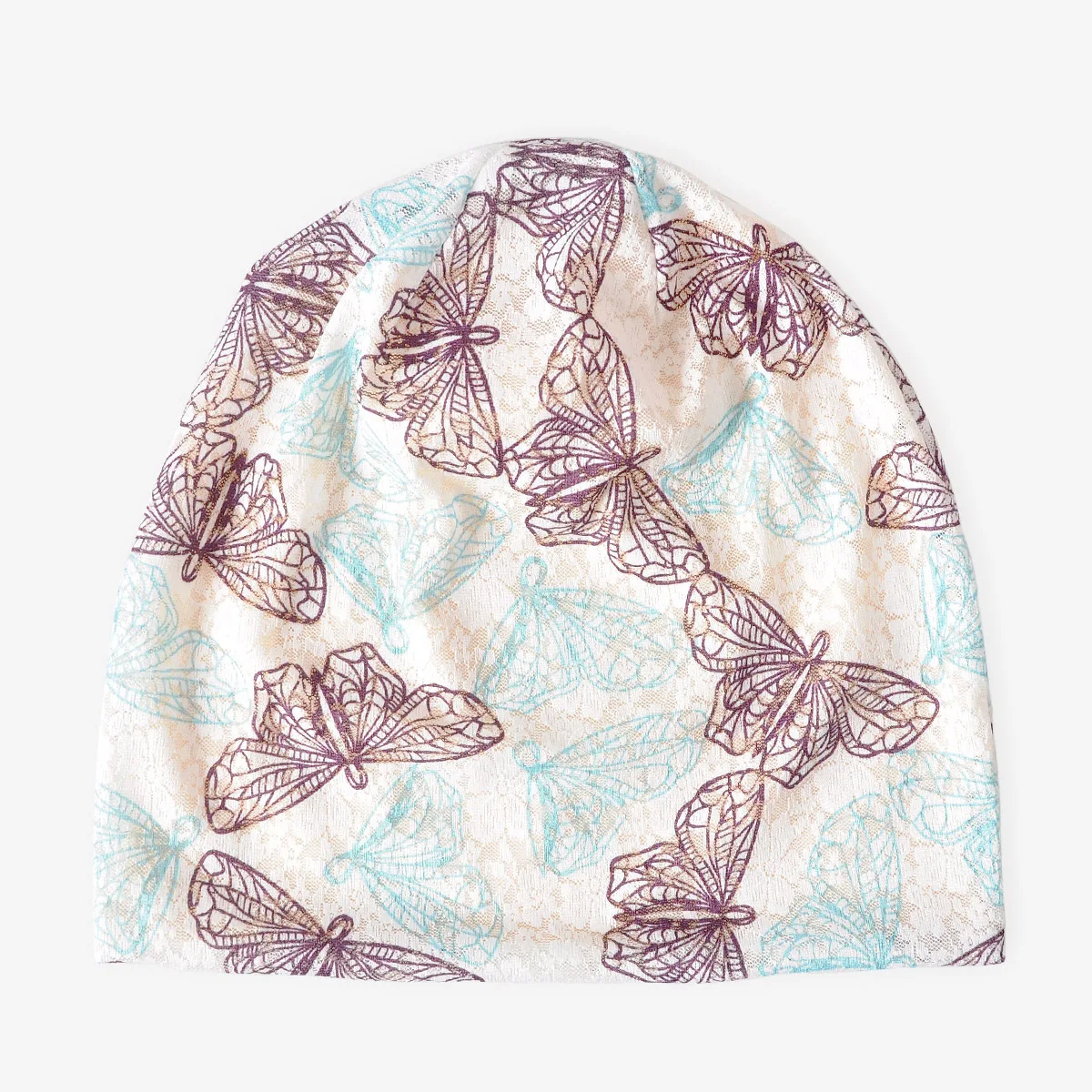 Женская облегающая шапочка дышащая мешковатая с бабочками и цветами женская