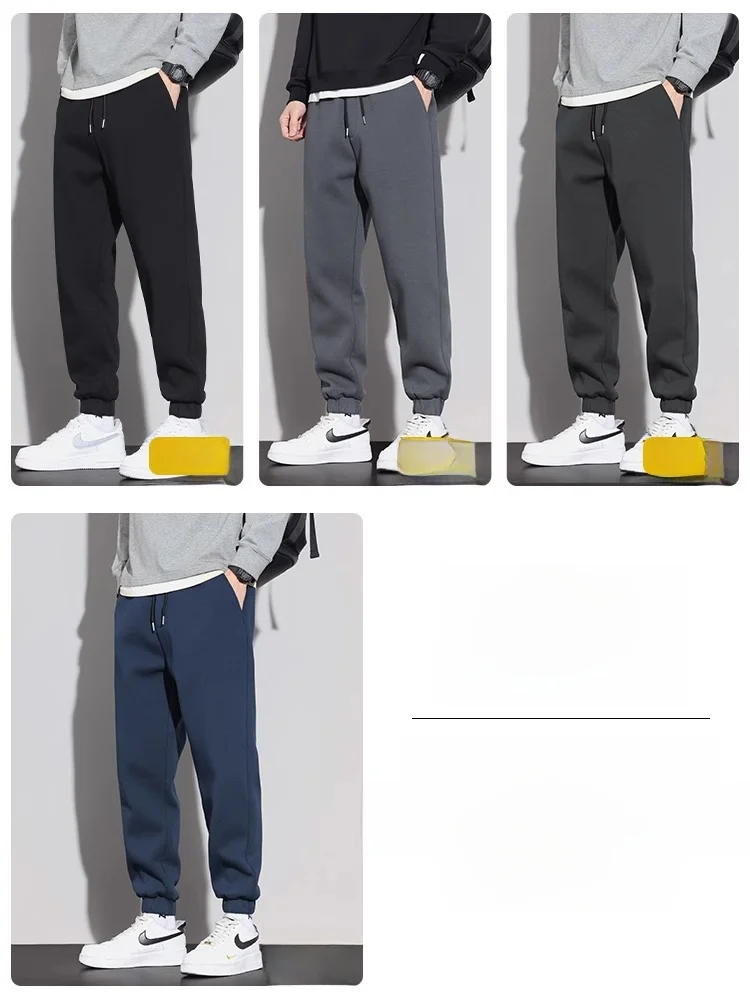 Zhenvis повседневные брюки на флисовой подкладке мужские 2024 новые свободные теплые