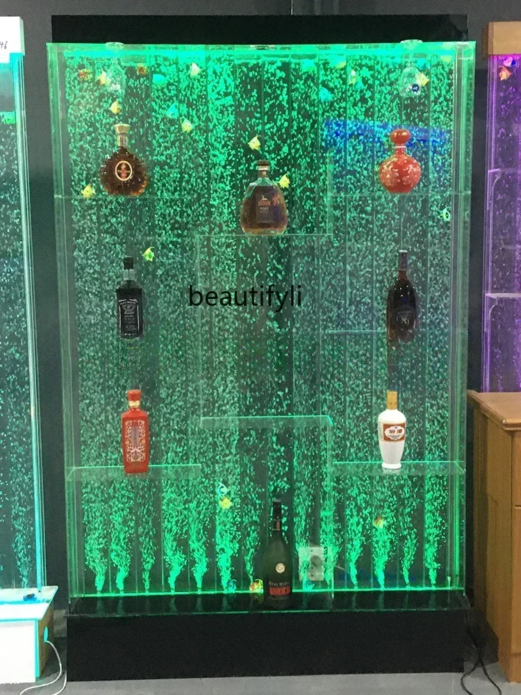 Индивидуальная занавеска для воды настенный винный шкаф пузырьковый экран