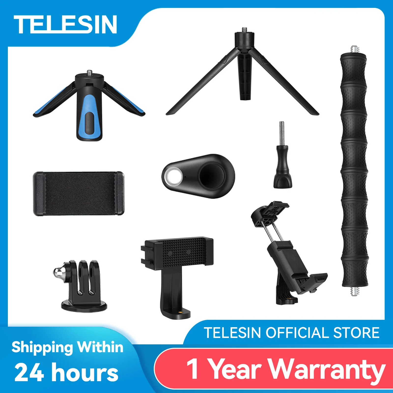 Мини-адаптер для штатива TELESIN Magic Arm держатель дистанционного спуска затвора с