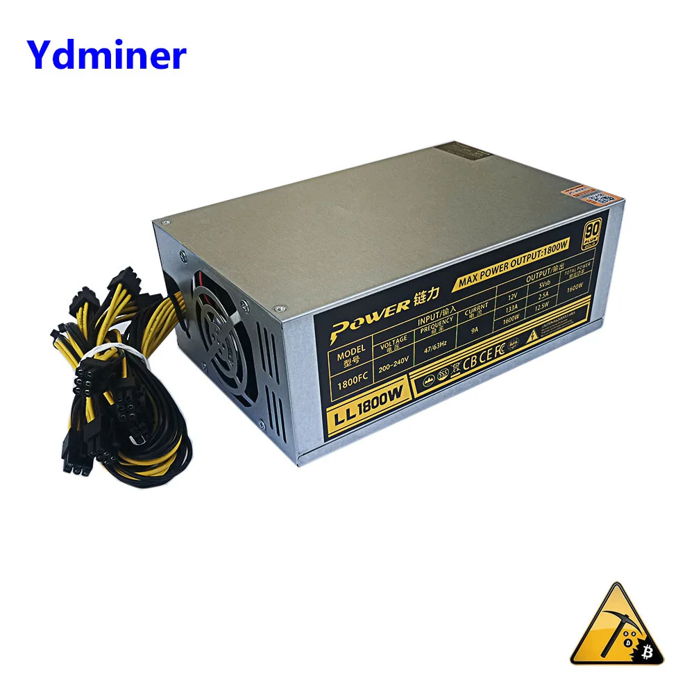 

1800 W PSU for Asic Antminer S9 S9j T9 + L3 + Innosilicon T1 A9 A4 + Whatsminer M1 M3 Bitcoin Miner ATX ETH Mining Power Supply