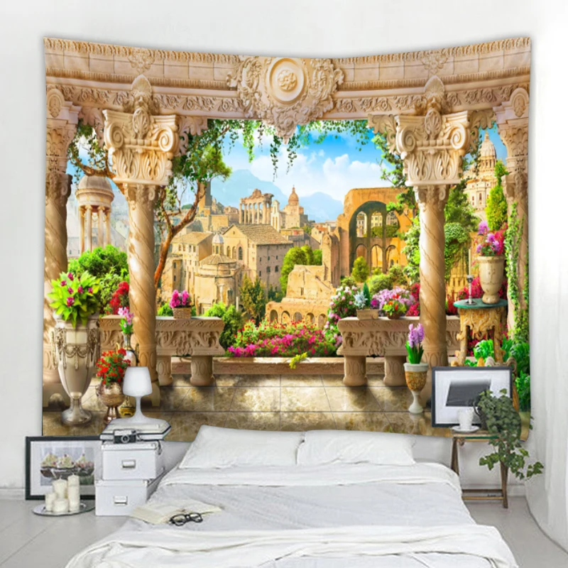 

Скандинавский павильон, украшение для улицы, настенный роскошный гобелен для праздника, ресторана, гостиной, спальни, комнаты, украшение для дома